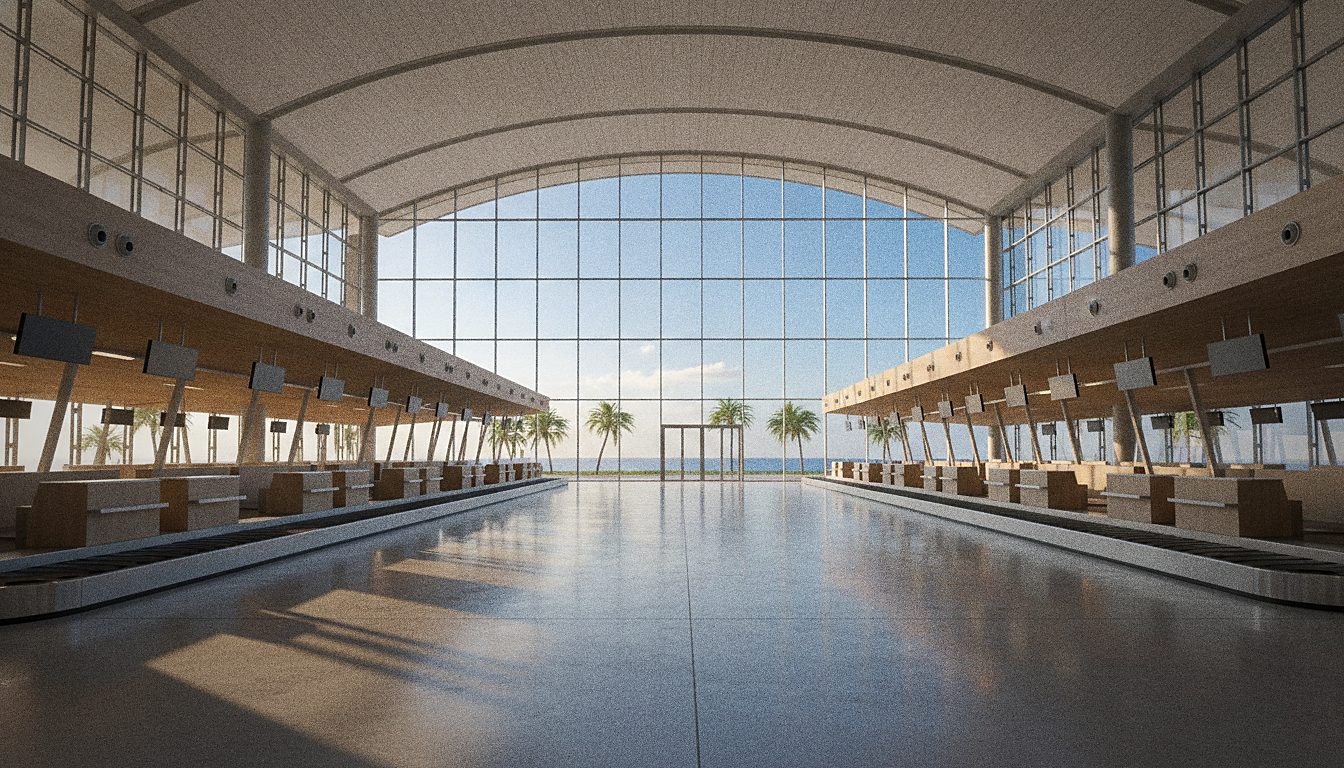 Hall d'enregistrement du Terminal 3 de l'Aéroport de Zanzibar